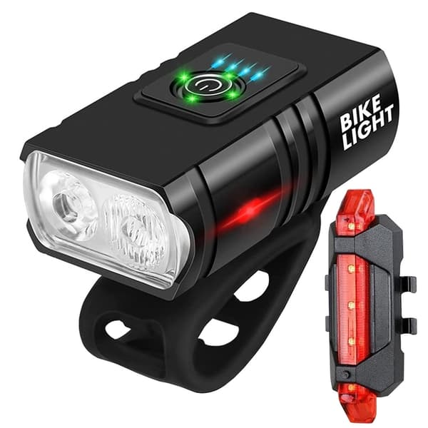 Cykelljus set fram och bak – 500 lumen Cykellykta Lampa till Cykel Cykelljus set fram och bak – 500 lumen Cykellykta Lampa till Cykel